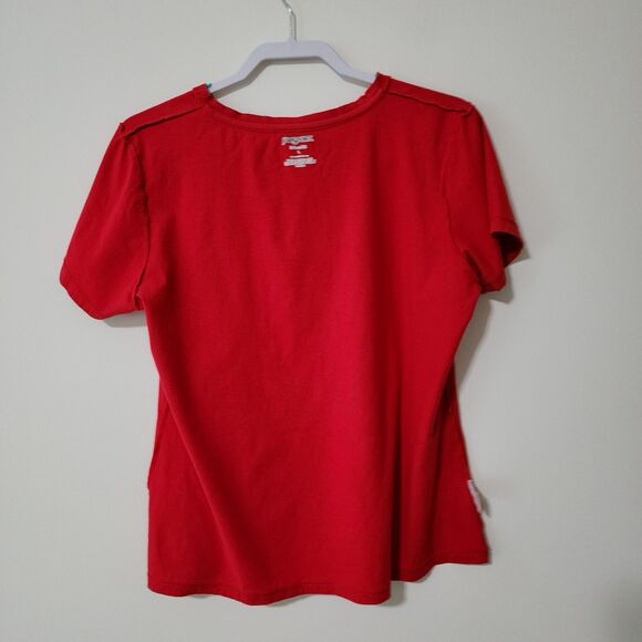 JanSport VMI Graphic Short Sleeve T-Shirt Red Cotton Relaxed Size L (runs small) - Picture 4 of 6